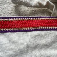 grand sac en coton epais anabaum detail au crochet 2 poches interieures dont une zippée