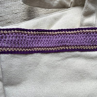 grand sac en coton epais anabaum detail au crochet 2 poches interieures dont une zippée