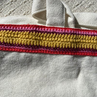 grand sac en coton epais anabaum detail au crochet 2 poches interieures dont une zippée