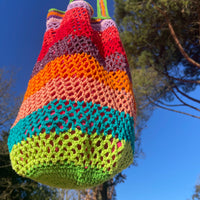 Anabaum sac OG funky fait a la main au crochet grand modele , gros plan
