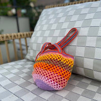 Anabaum bag Lil Sis Poppy handmade organic cotton luxury purples and oranges