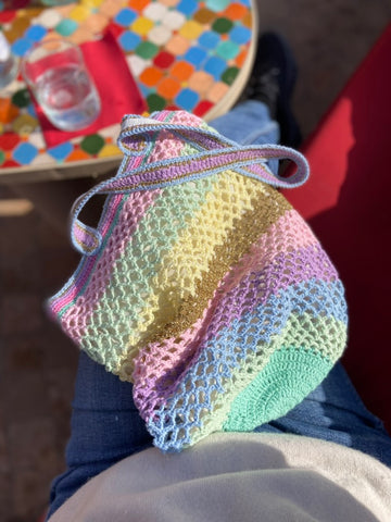 Sac anabaum OG Candy couleurs pastels , doublé et gansé cuir, fermeture pression