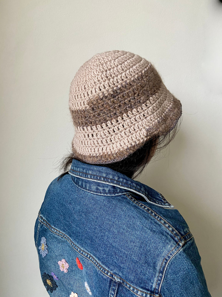 Wooly Bucket Hat Monochrome Beige