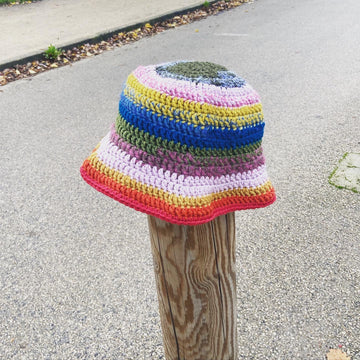 Multicolor bucket hat, wool, size large