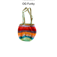 Anabaum sac crochet grand modele OG fait main couleur funky vu a plat
