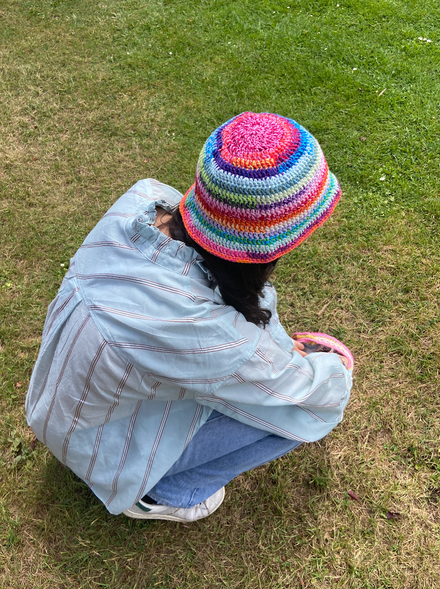 Cotton Bucket Hat Cherry